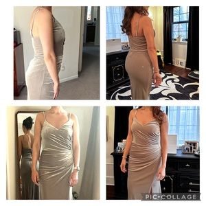 Velvet Revelry bridesmaid dress. Worn once! Color is Ivory sage.
